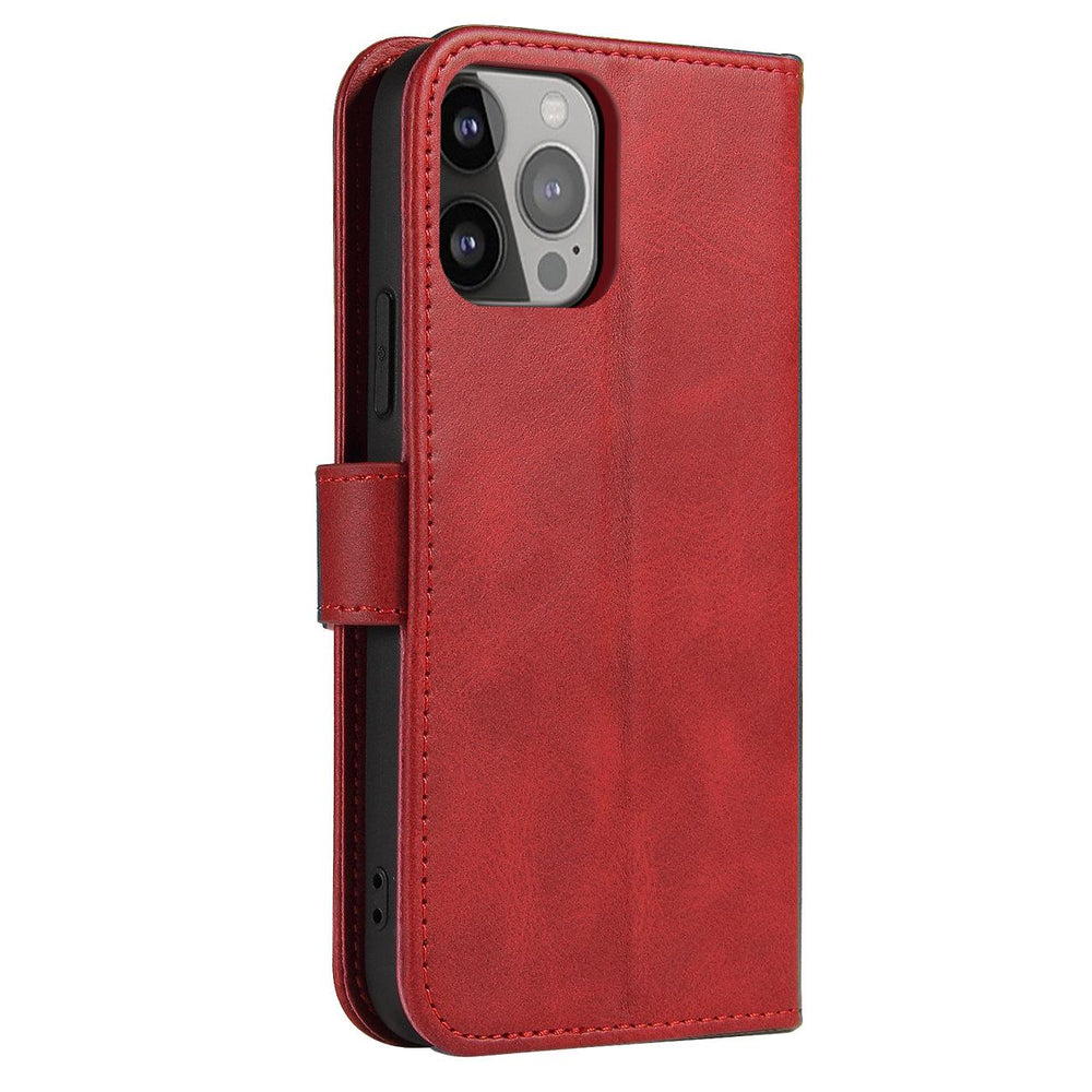 Magnet Case Case for Samsung Galaxy S23+ flip cover tegnebog stativ rød
