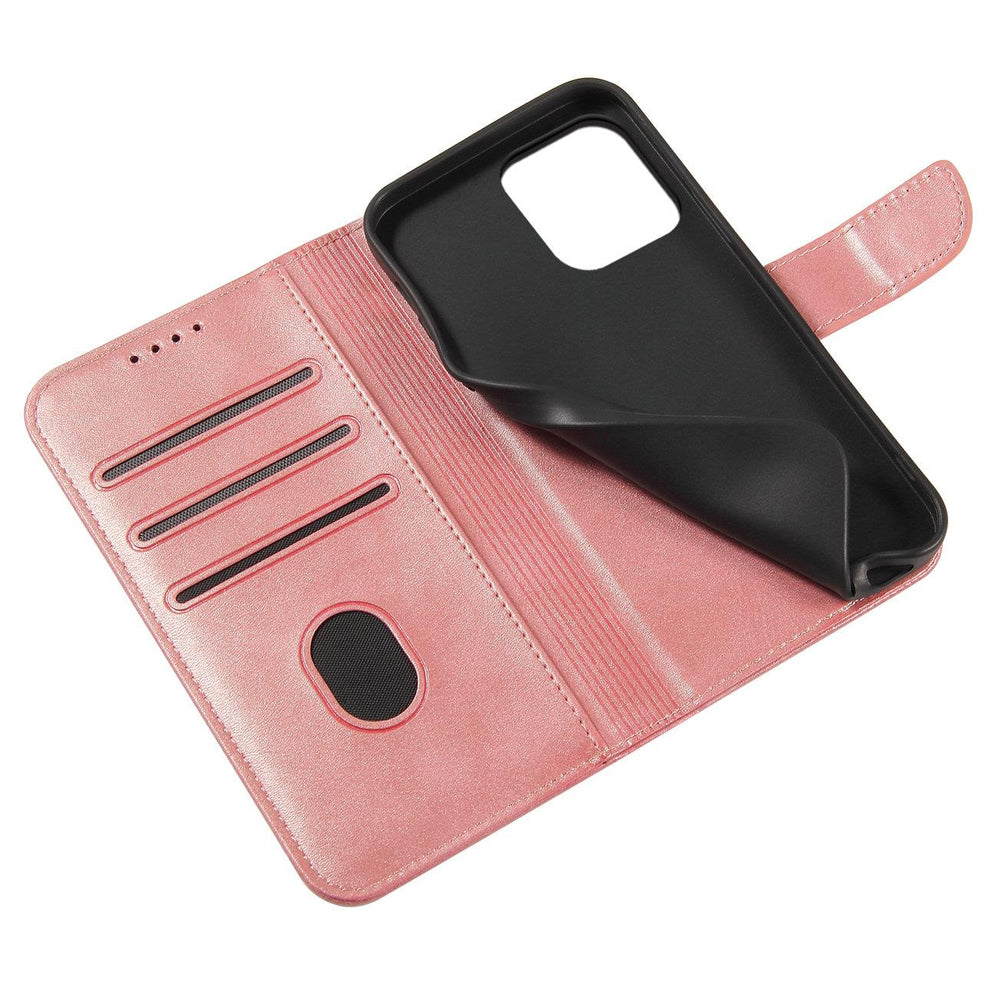 Magnetkasse til Samsung Galaxy S23 Ultra Cover med Flip Wallet Stand Pink