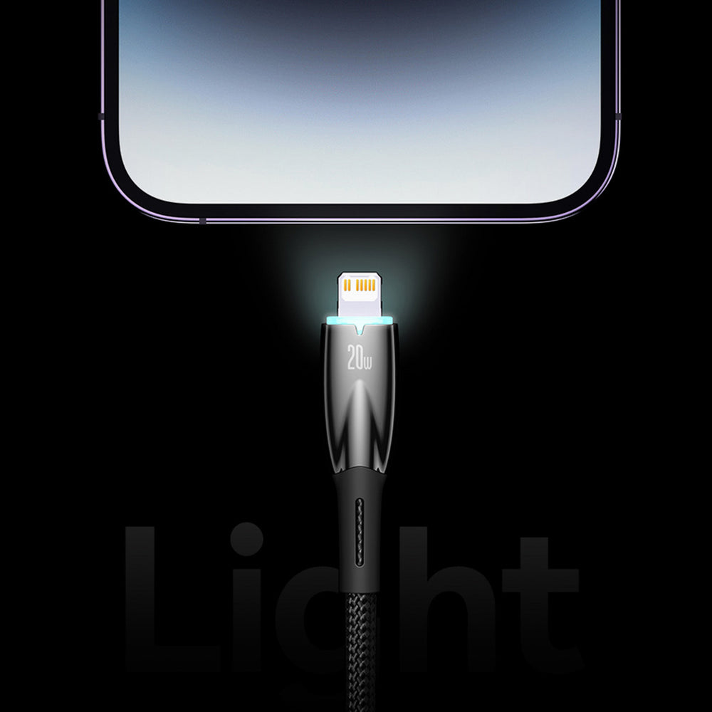 Baseus Glimmer Series Hurtig opladningskabel USB-A - USB-C 100W 480Mbps 2m sort