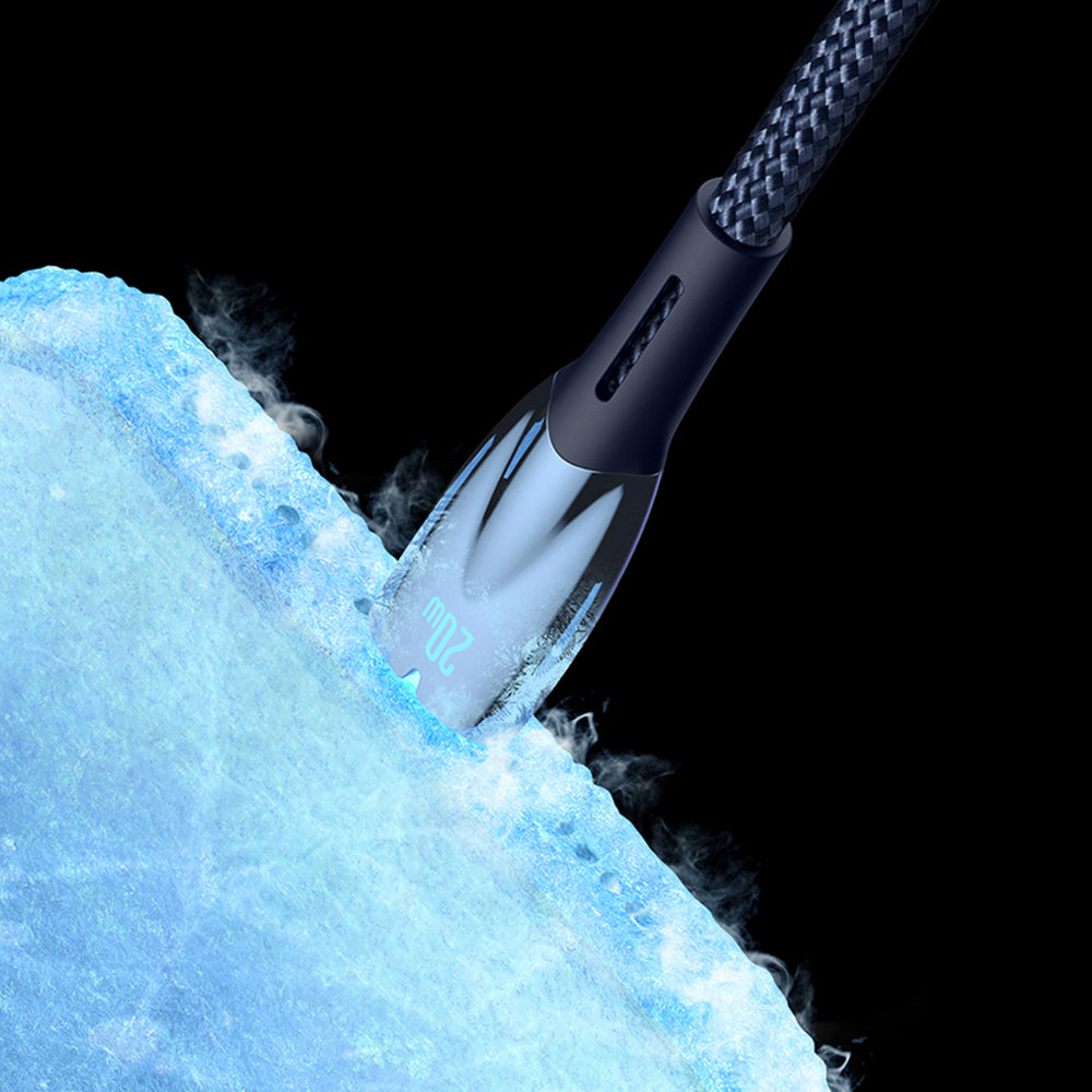 Baseus Glimmer Series Hurtig opladningskabel USB-A - USB-C 100W 480Mbps 2m sort