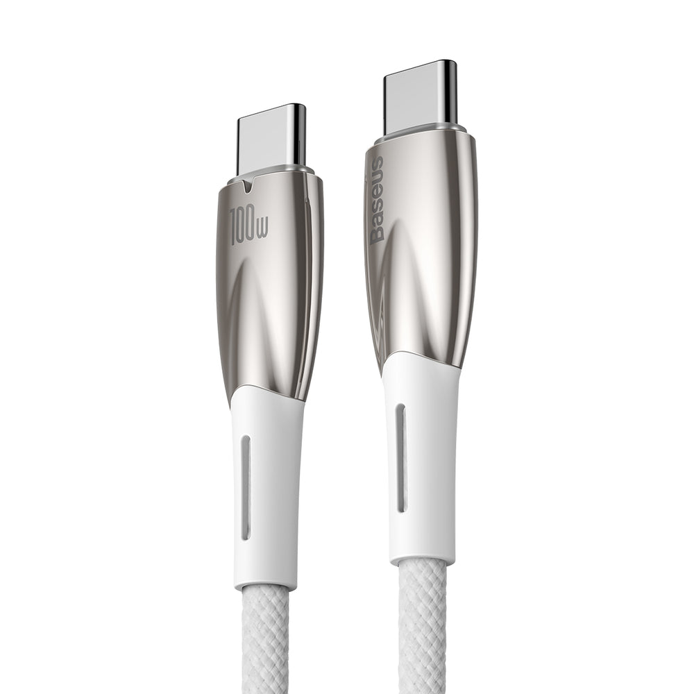 Baseus CADH000802 USB-C - USB-C PD-kabel 100W 5A 480Mb/s 2m - hvid