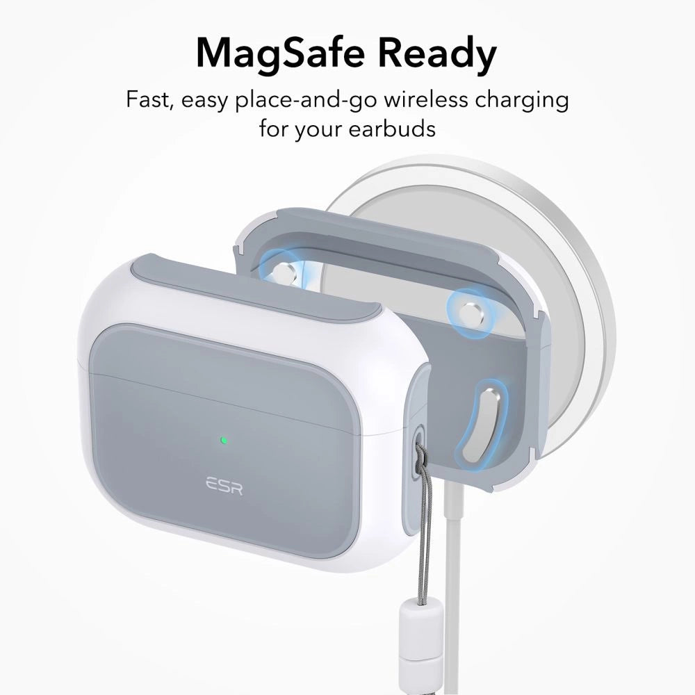 ESR Orbit Halolock med MagSafe til Apple AirPods Pro 1 / 2 - Hvid