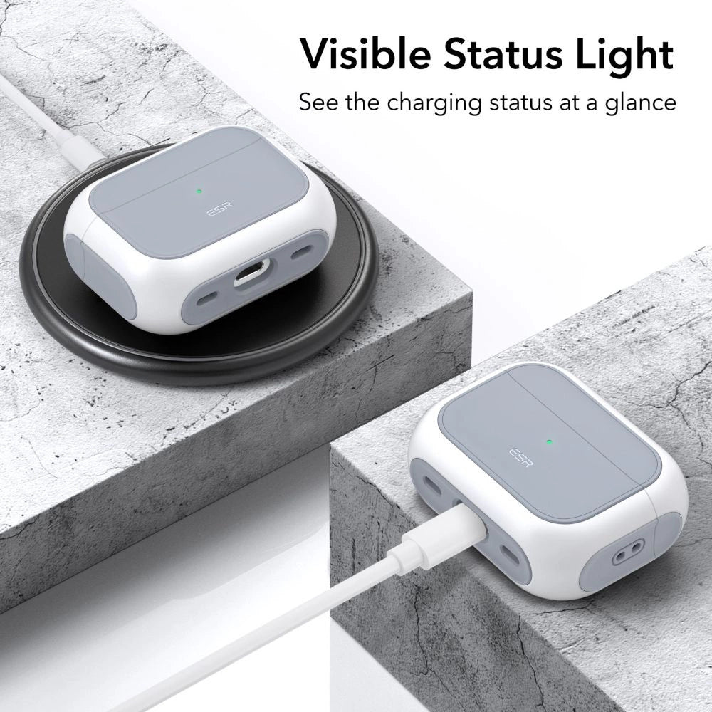ESR Orbit Halolock med MagSafe til Apple AirPods Pro 1 / 2 - Hvid