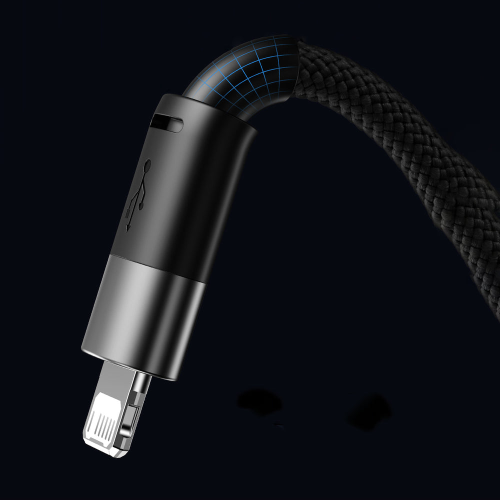 3in1 USB - micro USB / Lightning / USB C 3.5A 1.2m kabel Baseus StarSpeed - sort