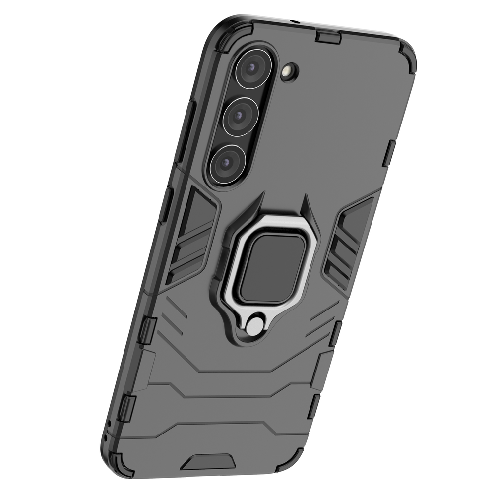 Ring Armor case til Samsung Galaxy S23+ pansret cover magnetisk holder ring sort