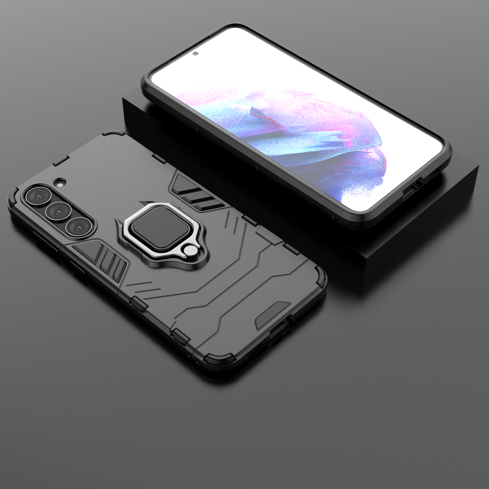 Ring Armor case til Samsung Galaxy S23+ pansret cover magnetisk holder ring sort