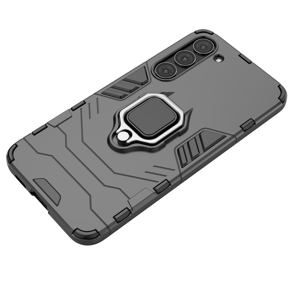Ring Armor case til Samsung Galaxy S23+ pansret cover magnetisk holder ring sort