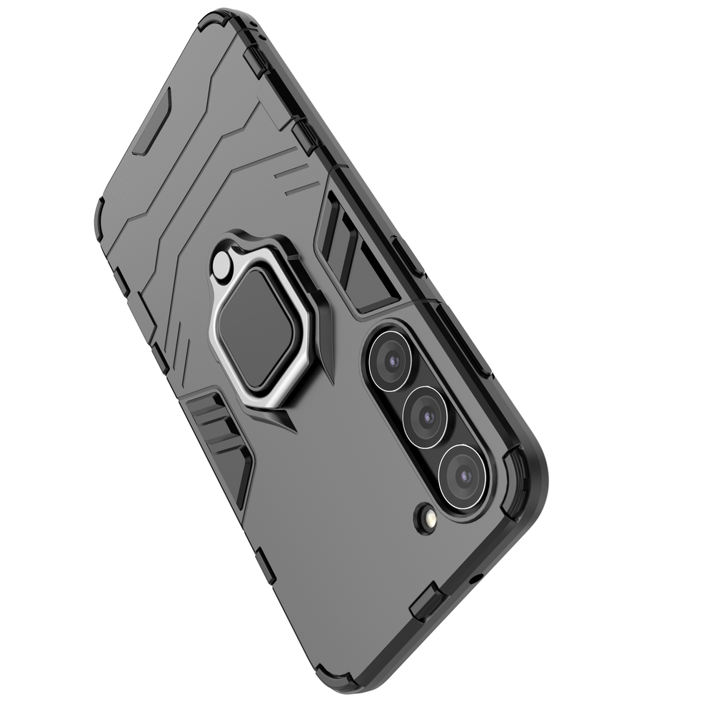 Ring Armor case til Samsung Galaxy S23+ pansret cover magnetisk holder ring sort