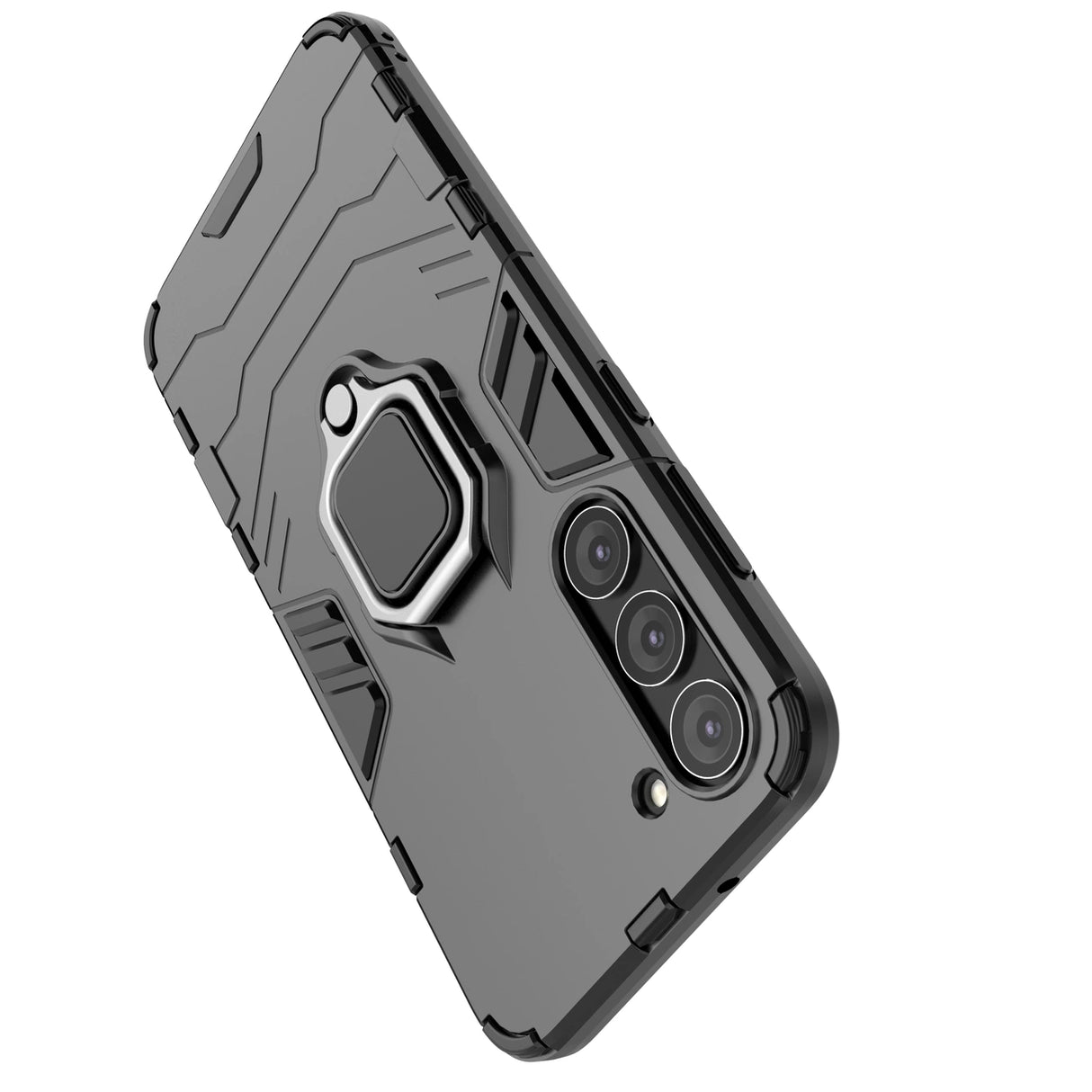 Ring Armor case til Samsung Galaxy S23+ pansret cover magnetisk holder ring sort