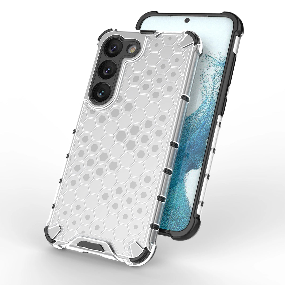 Honeycomb case til Samsung Galaxy S23 pansret hybrid cover sort