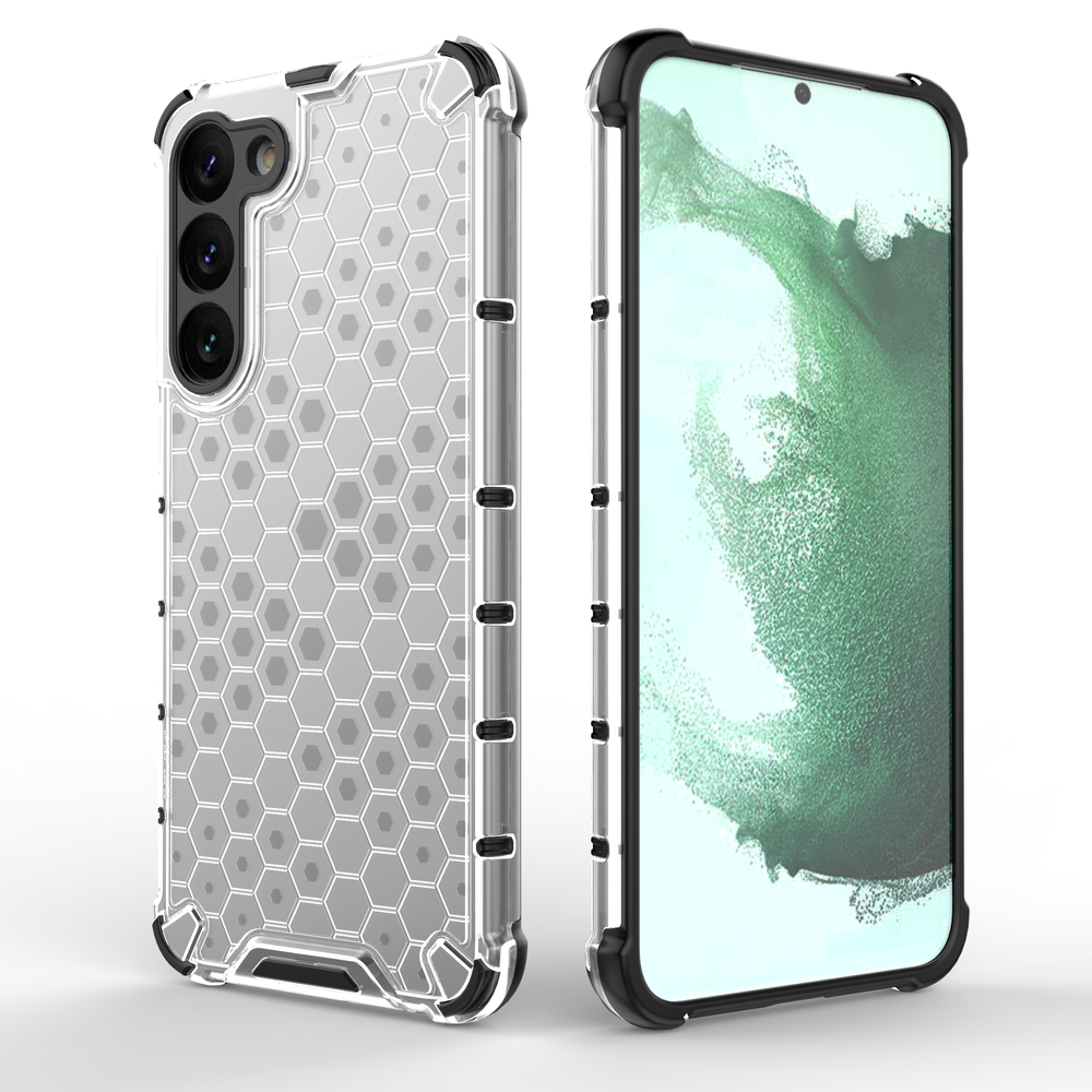 Honeycomb case til Samsung Galaxy S23+ pansret hybrid cover gennemsigtigt