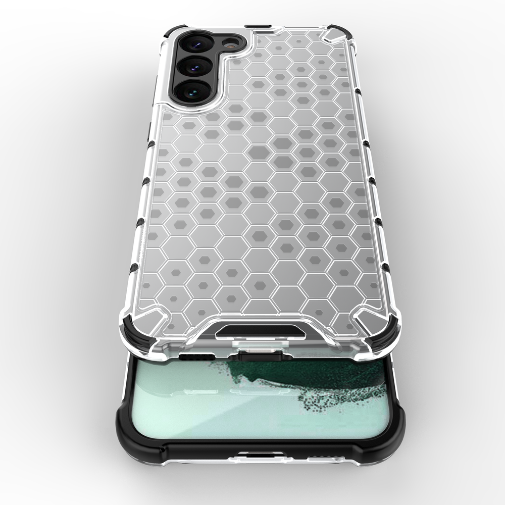 Honeycomb case til Samsung Galaxy S23+ pansret hybrid cover gennemsigtigt