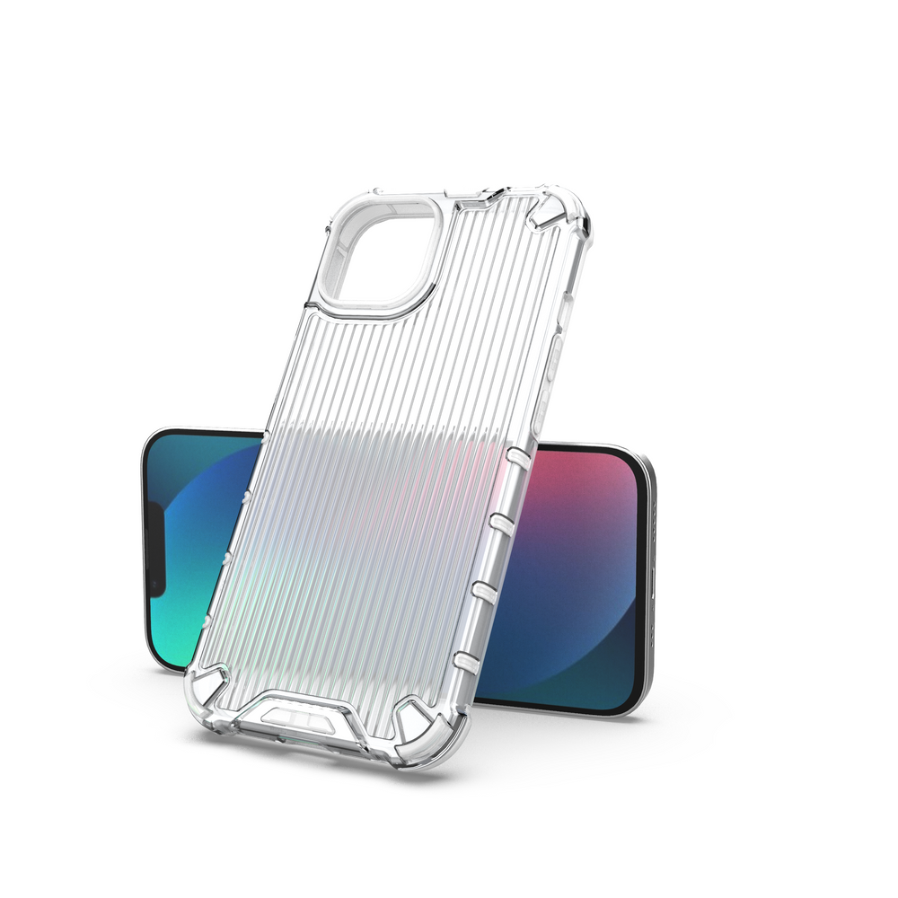 Ombre Protect Case for iPhone 14 lyserød og blå pansret sag