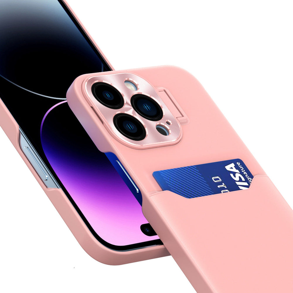 Læder Stand Case til Samsung Galaxy S23 Card Wallet Cover med Stand Pink