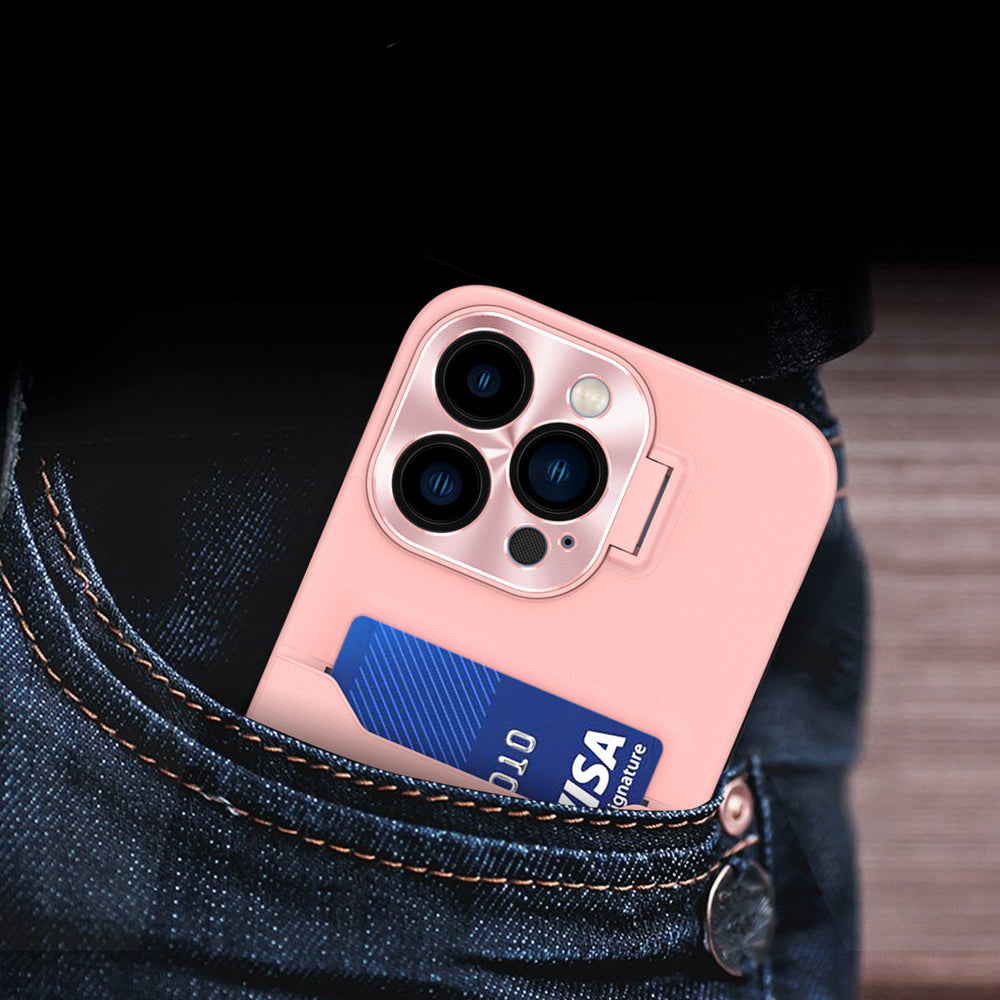 Læder Stand Case til Samsung Galaxy S23 Card Wallet Cover med Stand Pink