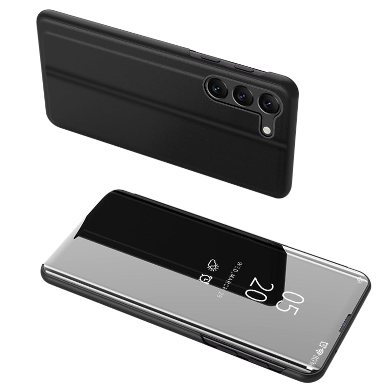 Clear View Case cover til Samsung Galaxy S23+ flip cover sort