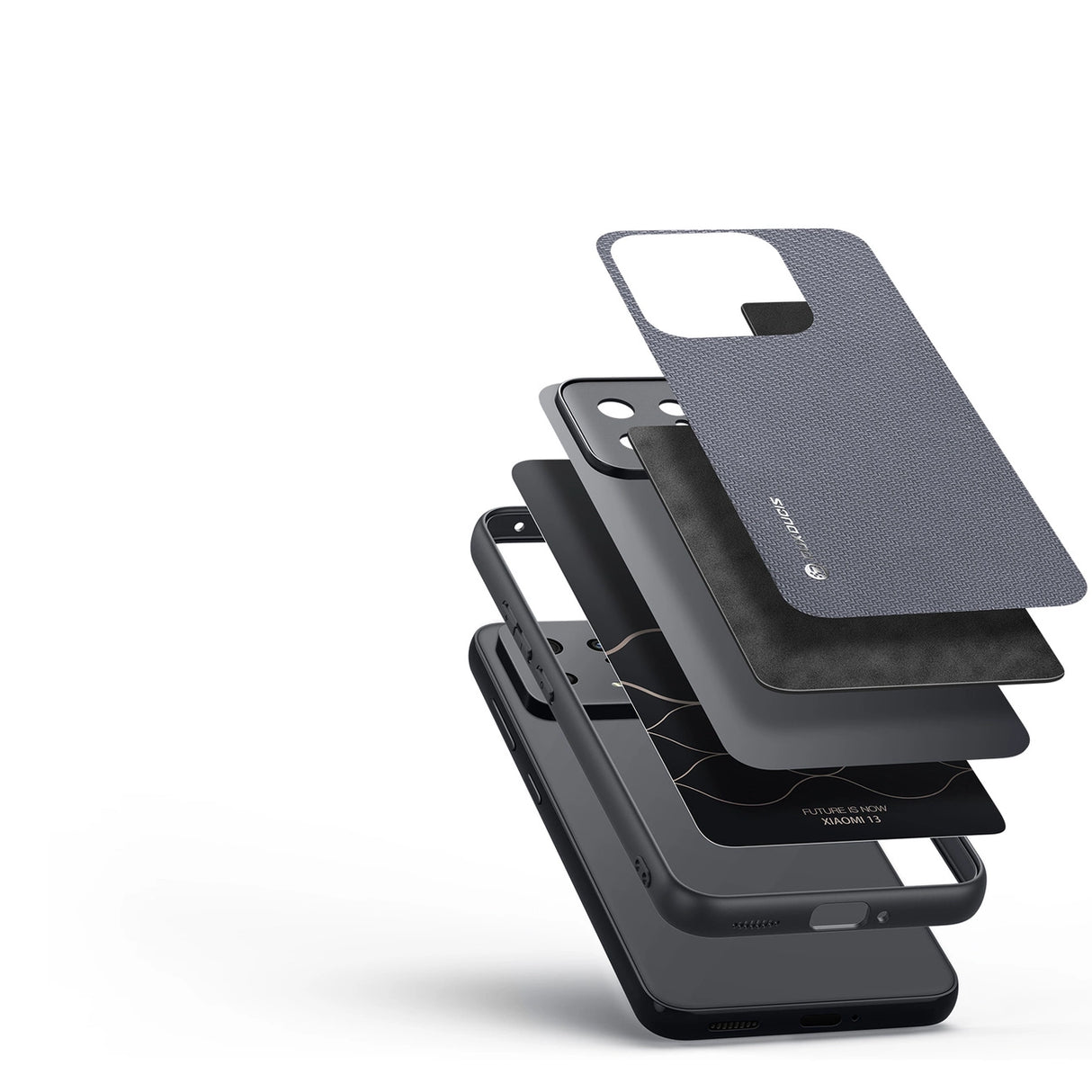 Dux Ducis Fino case til Xiaomi 13 cover med silikon ramme grå