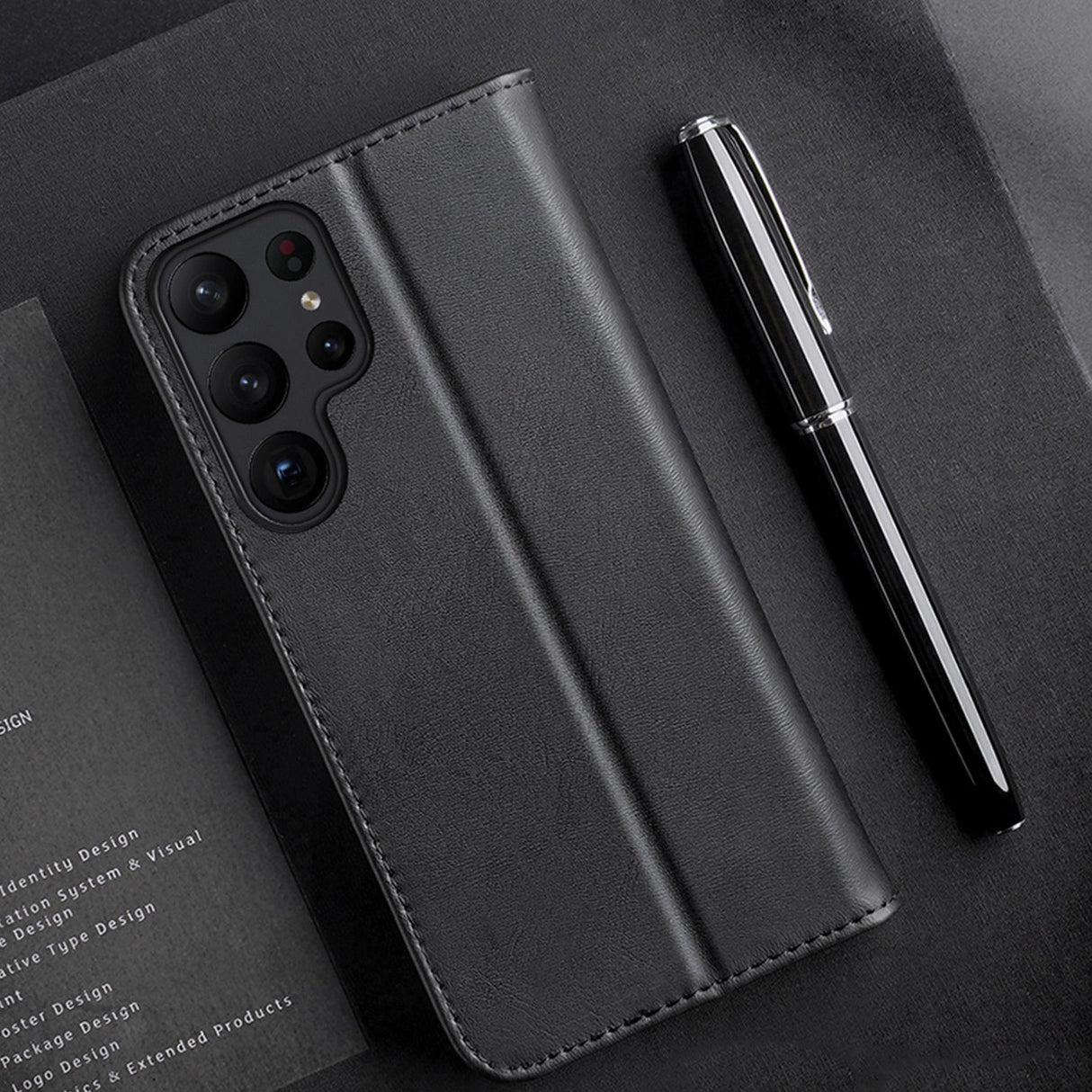 Dux Ducis Hivo case Samsung Galaxy S23+ flip case wallet stand RFID blocker black