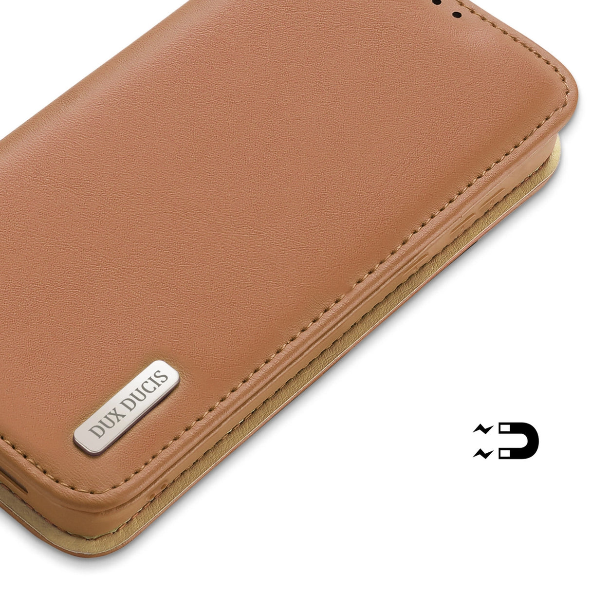 Dux Ducis Hivo case Samsung Galaxy S23+ flip cover tegnebog stand RFID blokering brun
