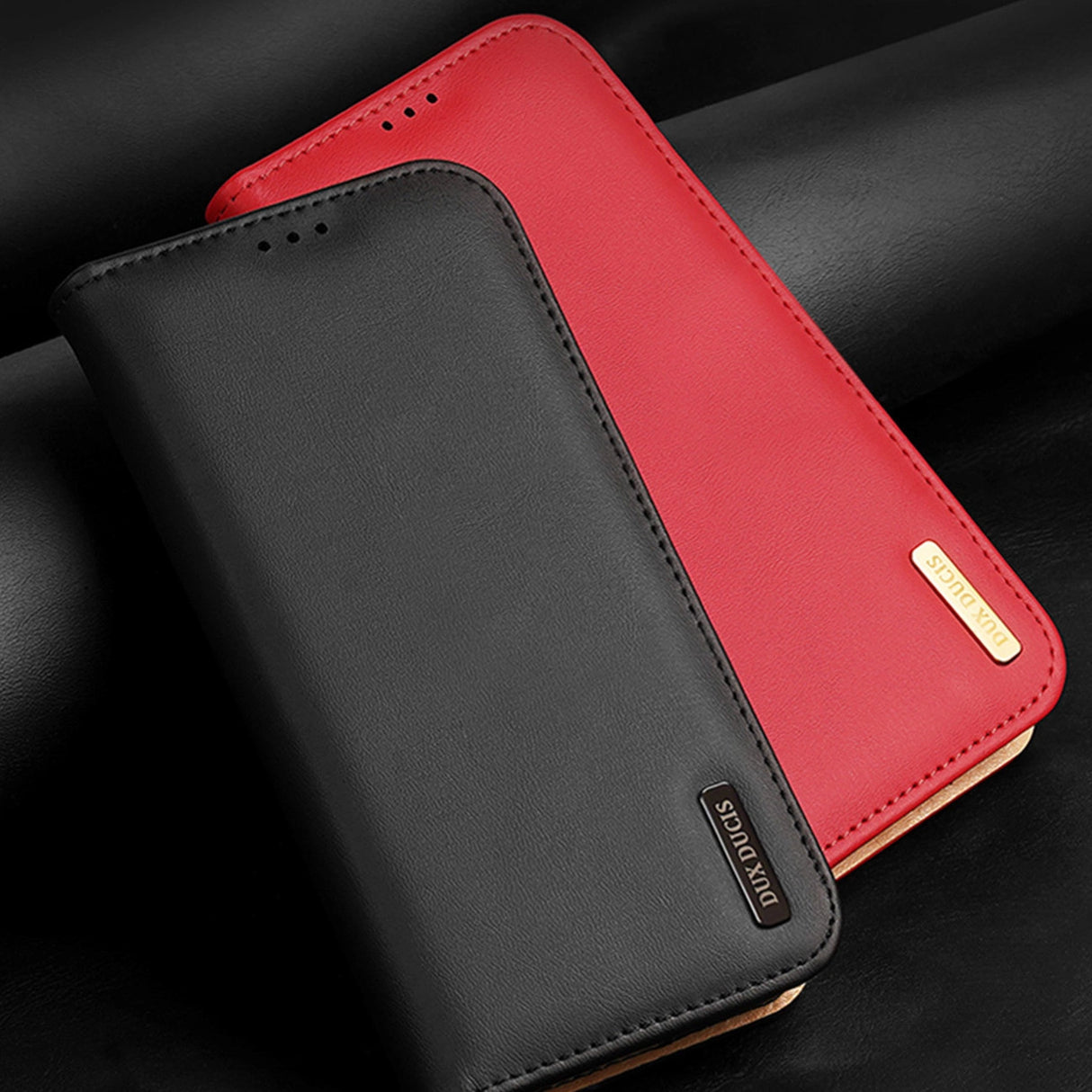 Dux Ducis Hivo case Samsung Galaxy S23+ flip cover wallet stand RFID blokering rød