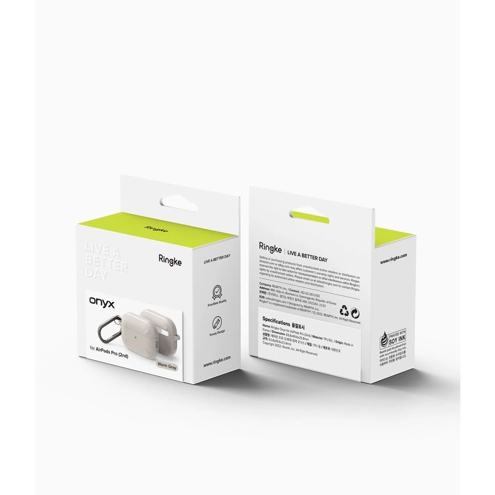Ringke Onyx-kasse til AirPods Pro 2 pansret hovedtelefon-kasse grå
