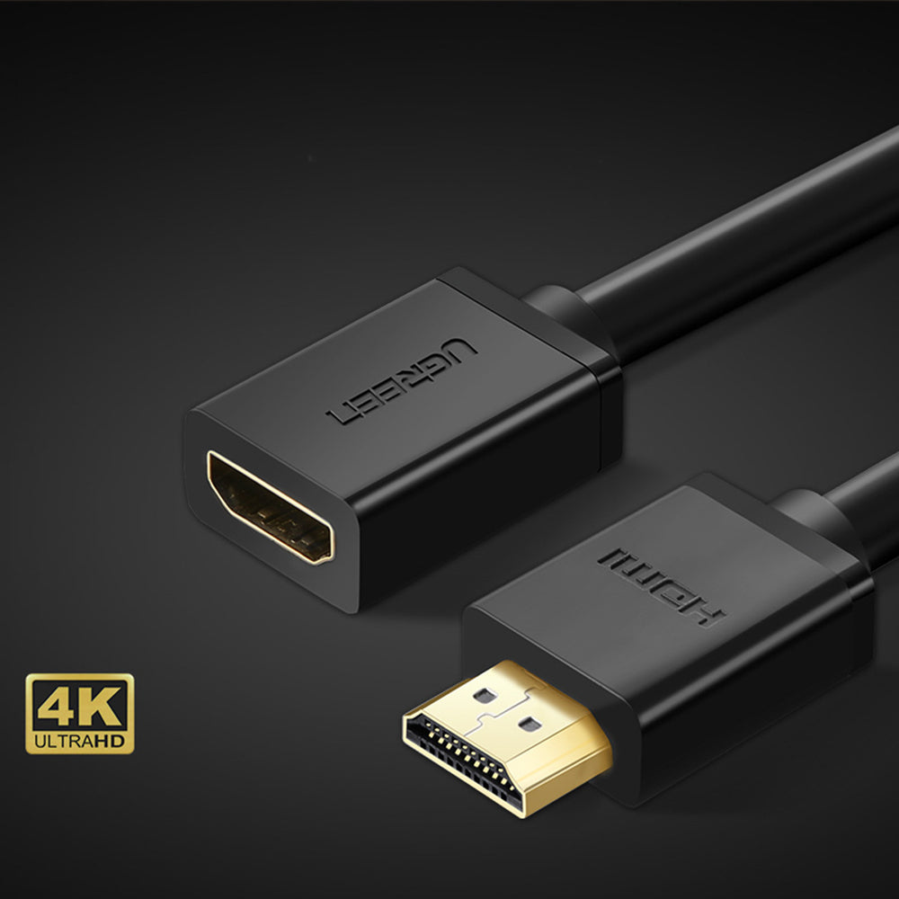 Ugreen HD107 10141 HDMI (Male) - HDMI (Female) 4K Kabel 1m - sort