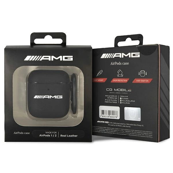 AMG AMA2SLWK AirPods cover sort/sort Læder