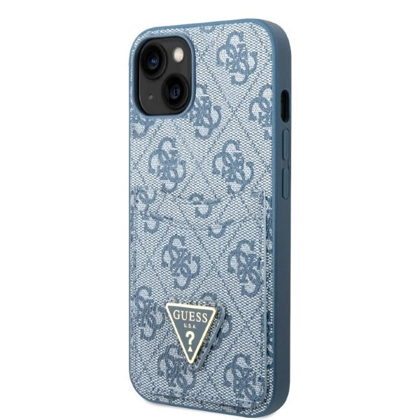 Guess GUHCP13SP4TPB iPhone 13 mini 5.4" blue/blue hardcase 4G Triangle Logo Cardslot