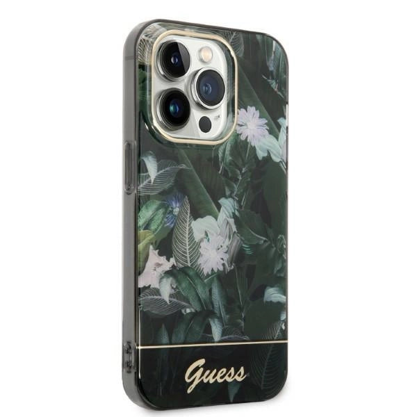Guess GUHCP14LHGJGHA iPhone 14 Pro 6.1" green/green hardcase Jungle Collection
