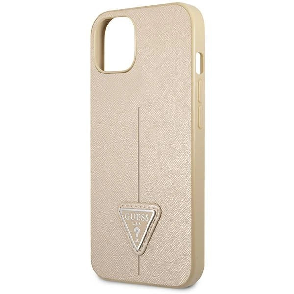 Guess GUHCP14MPSATLE iPhone 14 Plus 6.7" beige/beige hardcase SaffianoTriangle Logo