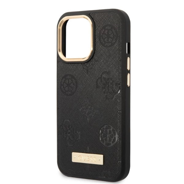 Guess GUHMP13LSAPSTK iPhone 13 Pro / 13 6.1" black/black hardcase Peony Logo Plate MagSafe