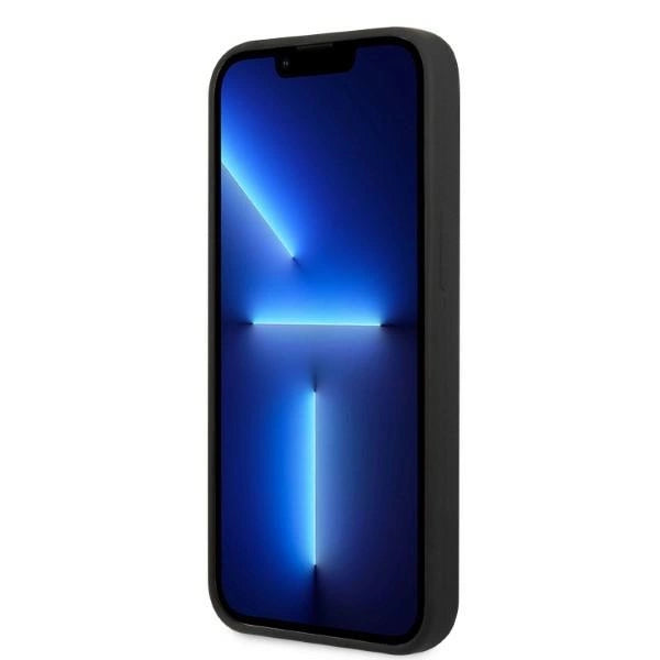 Guess GUHMP13LSPLK iPhone 13 Pro / 13 6.1" black/black hard case Silicone Logo Plate MagSafe