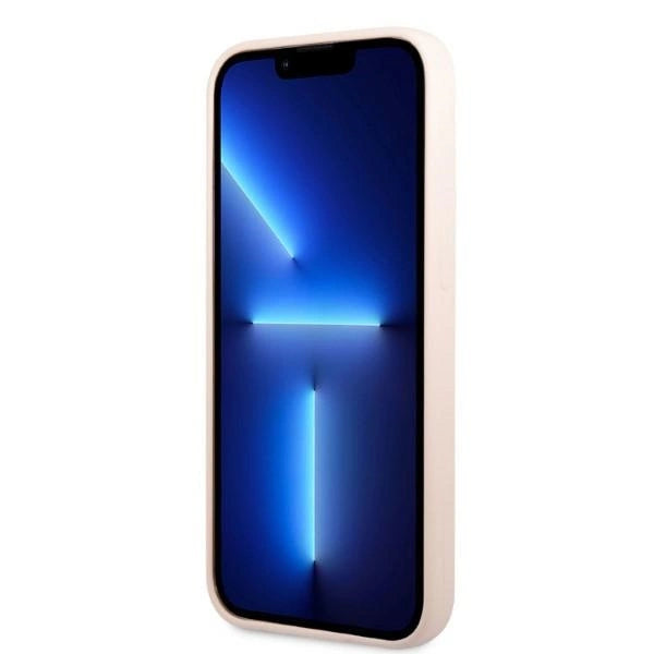 Guess GUHMP13LSPLP iPhone 13 Pro / 13 6.1" pink/pink hard case Silicone Logo Plate MagSafe