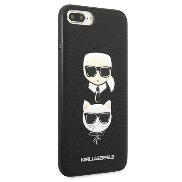 Karl Lagerfeld Saffiano Karl&Choupette Head case for iPhone 7 Plus / iPhone 8 Plus - black