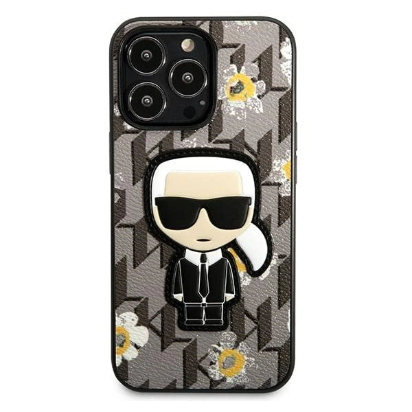 Karl Lagerfeld Flower Ikonik Karl case for iPhone 13 Pro / iPhone 13 - gray