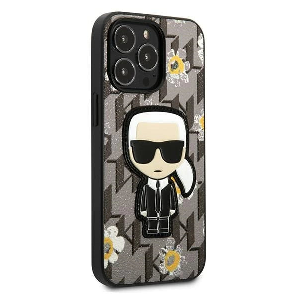 Karl Lagerfeld Flower Ikonik Karl case for iPhone 13 Pro / iPhone 13 - gray