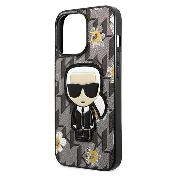 Karl Lagerfeld Flower Ikonik Karl case for iPhone 13 Pro / iPhone 13 - gray