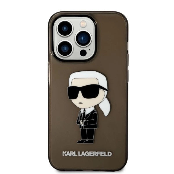 Karl Lagerfeld KLHCP14LHNIKTCK iPhone 14 Pro 6.1" black/black hardcase Ikonik Karl Lagerfeld