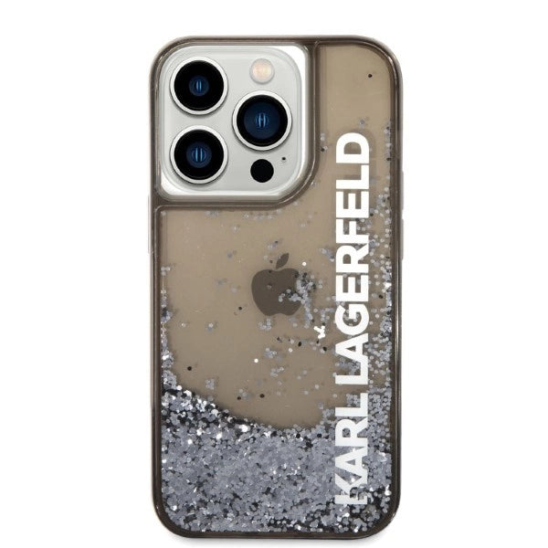 Karl Lagerfeld Liquid Glitter Elong case for iPhone 14 Pro - black