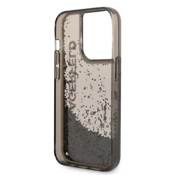 Karl Lagerfeld Liquid Glitter Elong case for iPhone 14 Pro - black
