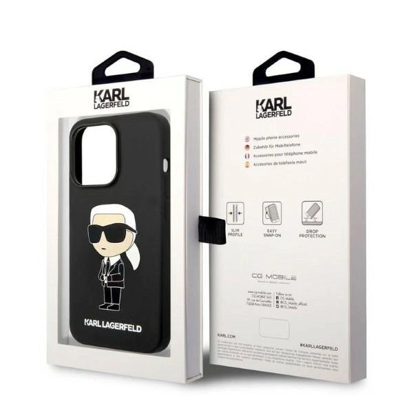 Karl Lagerfeld Silicone Ikonik case for iPhone 14 Pro - black