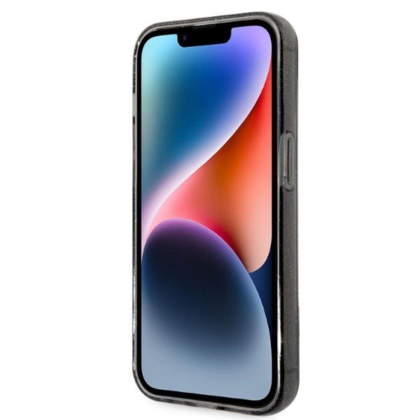 Karl Lagerfeld Glitter Karl&Choupette case for iPhone 14 Plus - black