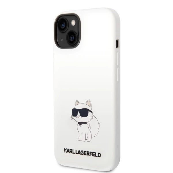 Karl Lagerfeld Silicone Choupette case for iPhone 14 Plus - white