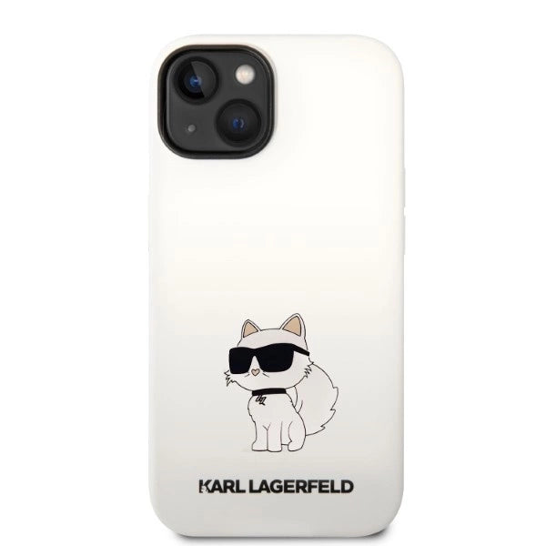 Karl Lagerfeld Silicone Choupette case for iPhone 14 Plus - white