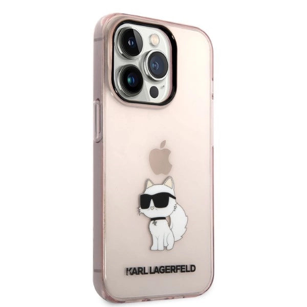 Karl Lagerfeld Ikonik Choupette case for iPhone 14 Pro Max - pink