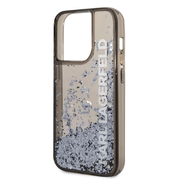 Karl Lagerfeld Liquid Glitter Elong case for iPhone 14 Pro Max - black