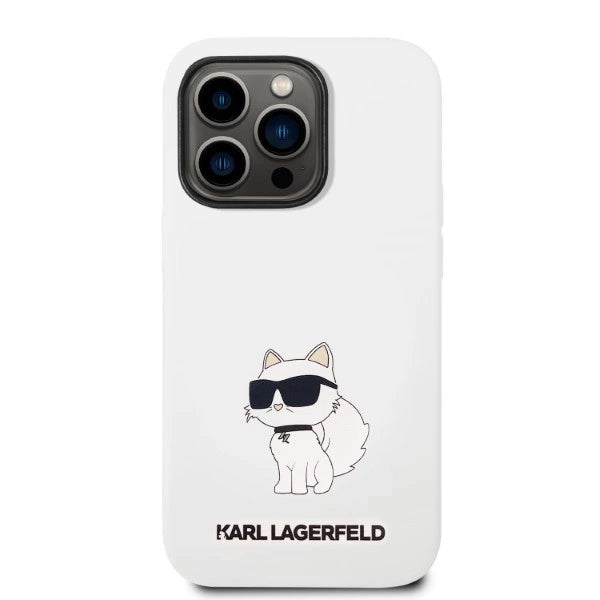 Karl Lagerfeld Silicone Choupette case for iPhone 14 Pro Max - white