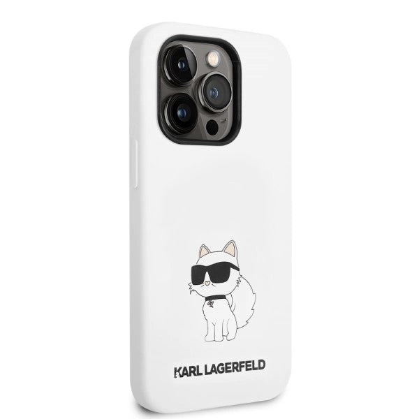 Karl Lagerfeld Silicone Choupette case for iPhone 14 Pro Max - white