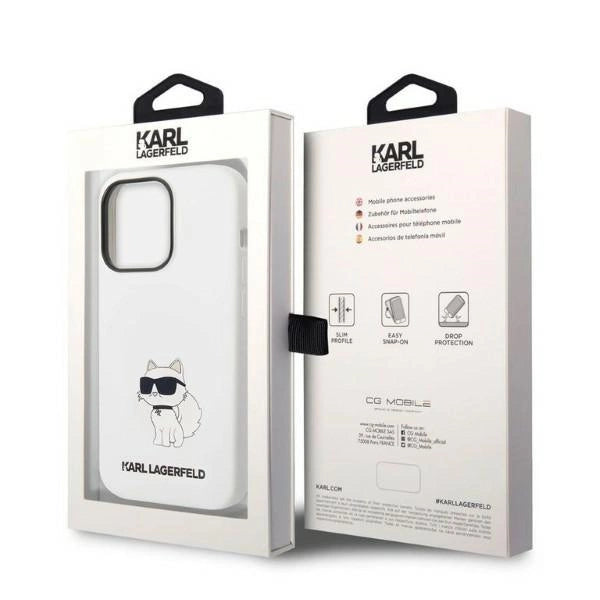 Karl Lagerfeld Silicone Choupette case for iPhone 14 Pro Max - white