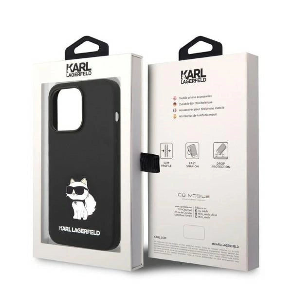 Karl Lagerfeld Silicone Choupette case for iPhone 14 Pro Max - black